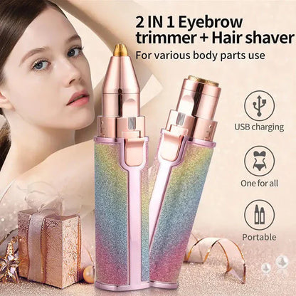 2-in-1 Face & Brow Trimmer For Women