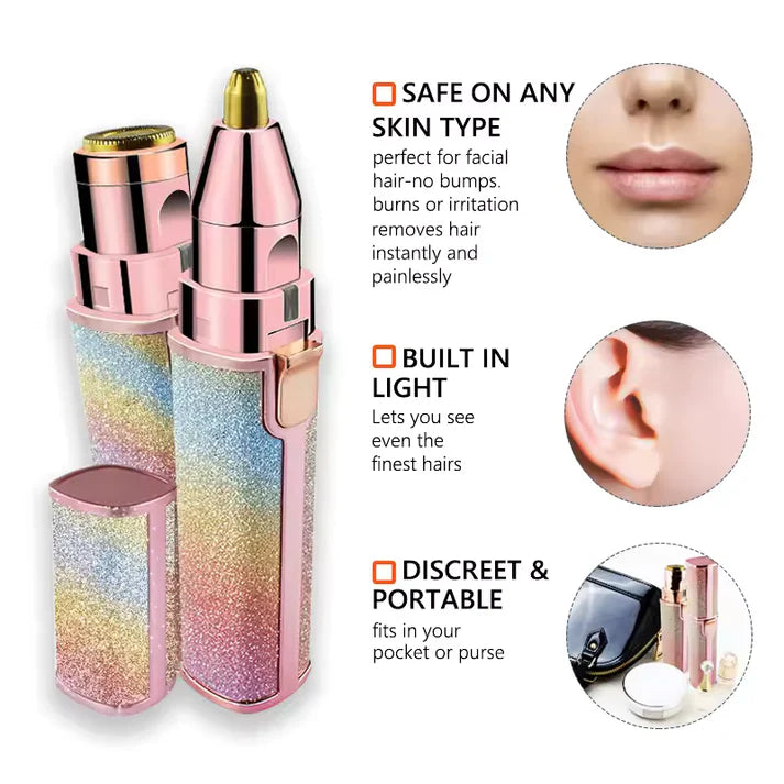 2-in-1 Face & Brow Trimmer For Women